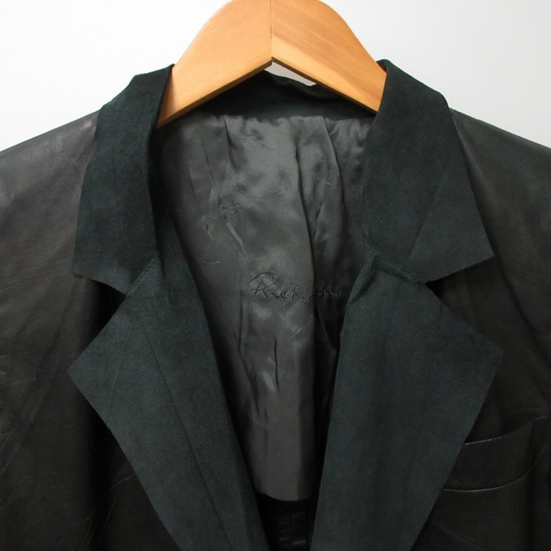 Rick Owens(リックオウエンス)のリックオウエンス アーカイブ カンガルーレザー テーラードジャケット 黒 S メンズのジャケット/アウター(レザージャケット)の商品写真