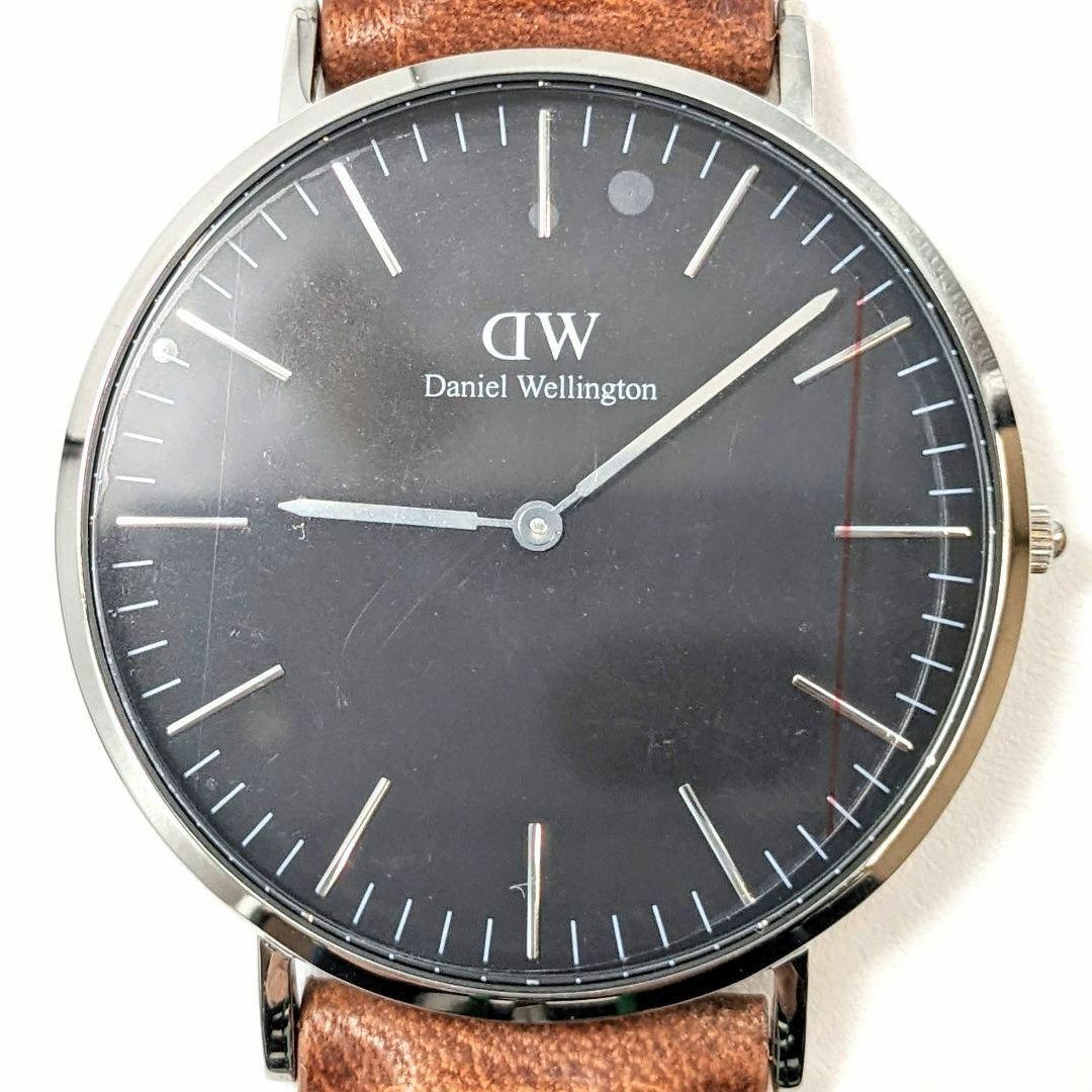 Daniel Wellington(ダニエルウェリントン)の未使用 ダニエルウェリントン 時計 腕時計 40mm ブラック文字盤 F485 メンズの時計(腕時計(アナログ))の商品写真