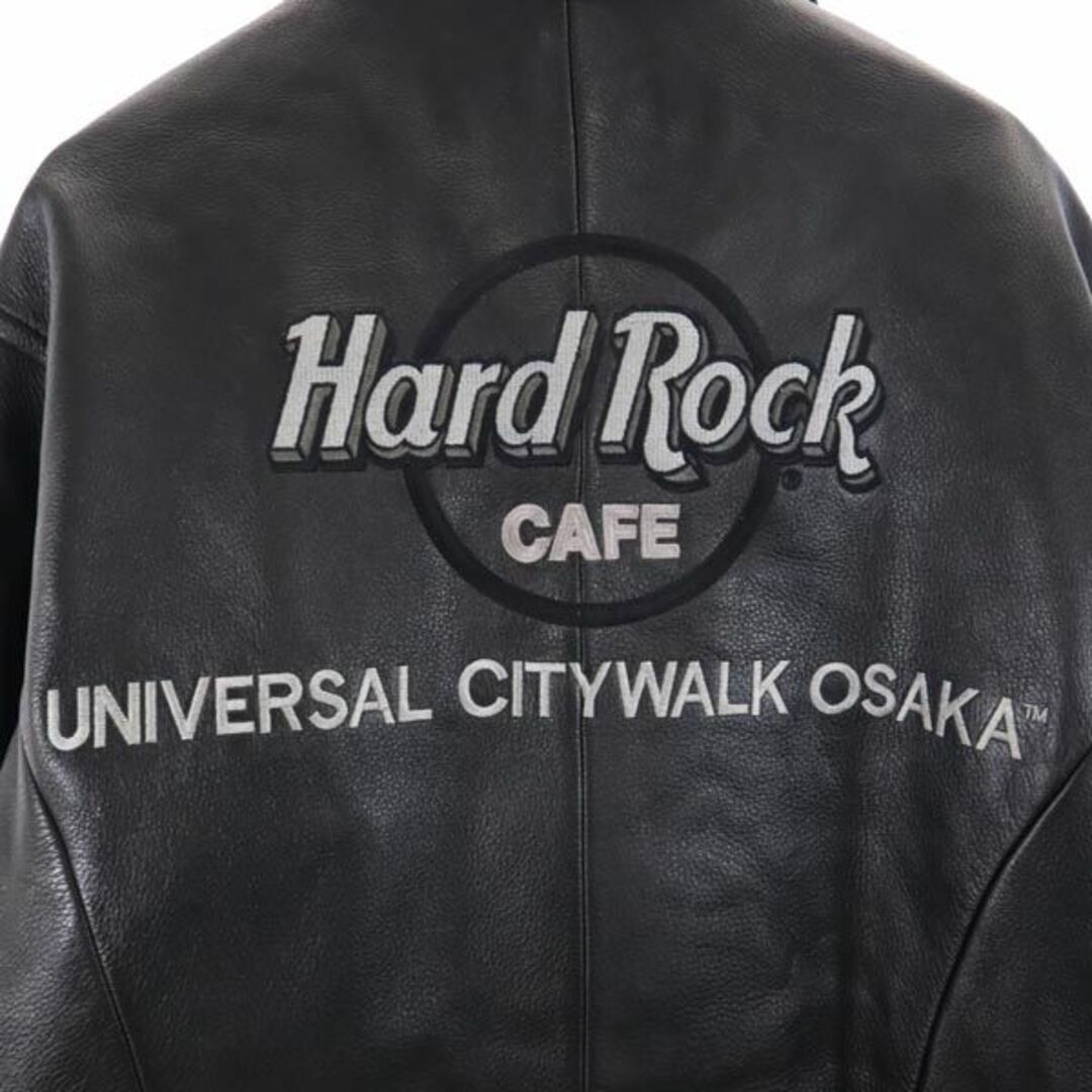 【激レア】ハードロックカフェ  ブルゾン　胸刺繍ロゴ　フード切り替えジャケット90s