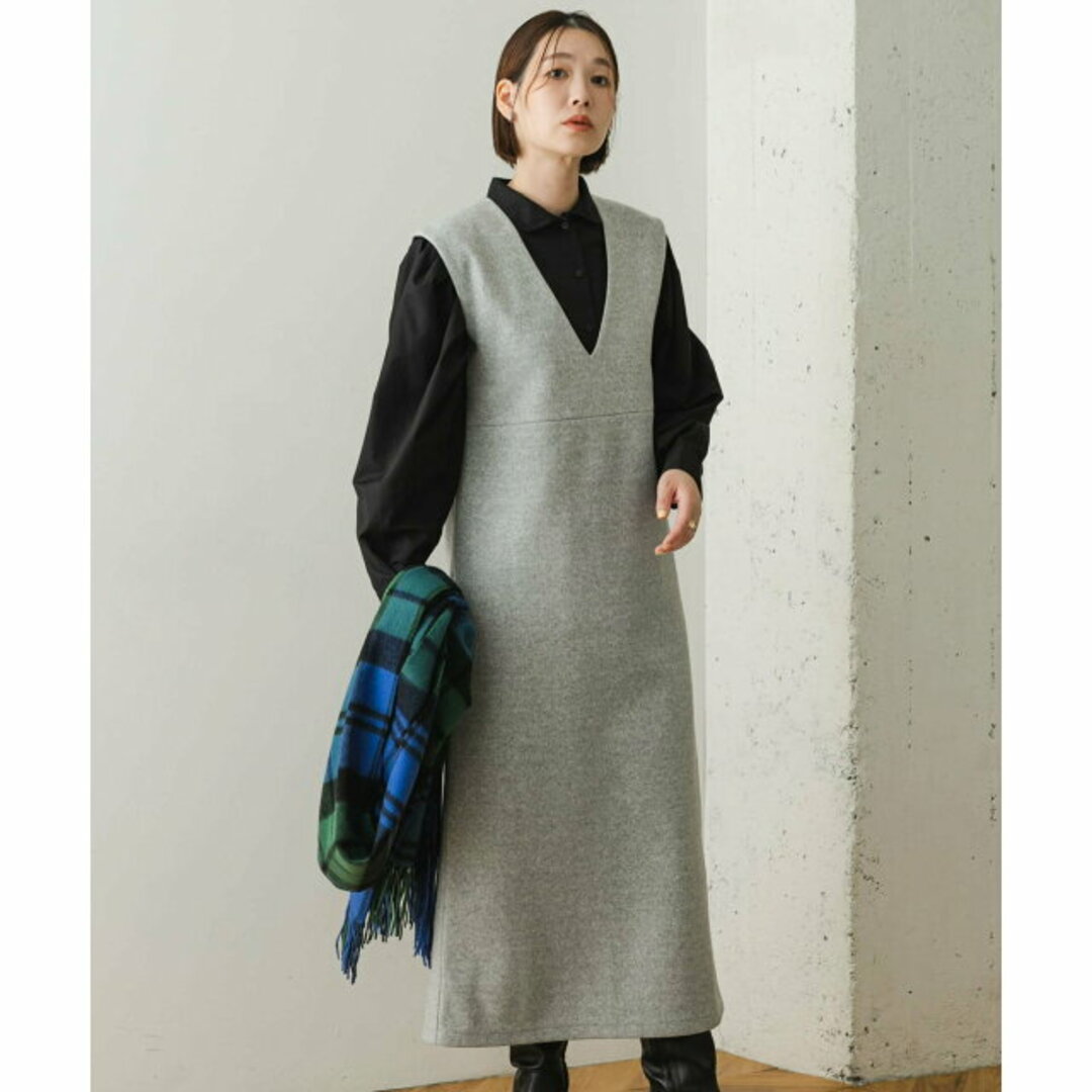 URBAN RESEARCH ROSSO(アーバンリサーチロッソ)の【L/GRAY】【36】『34サイズも展開』『UR TECH』F by ROSSO ウールライクジャンパーワンピース レディースのワンピース(ロングワンピース/マキシワンピース)の商品写真