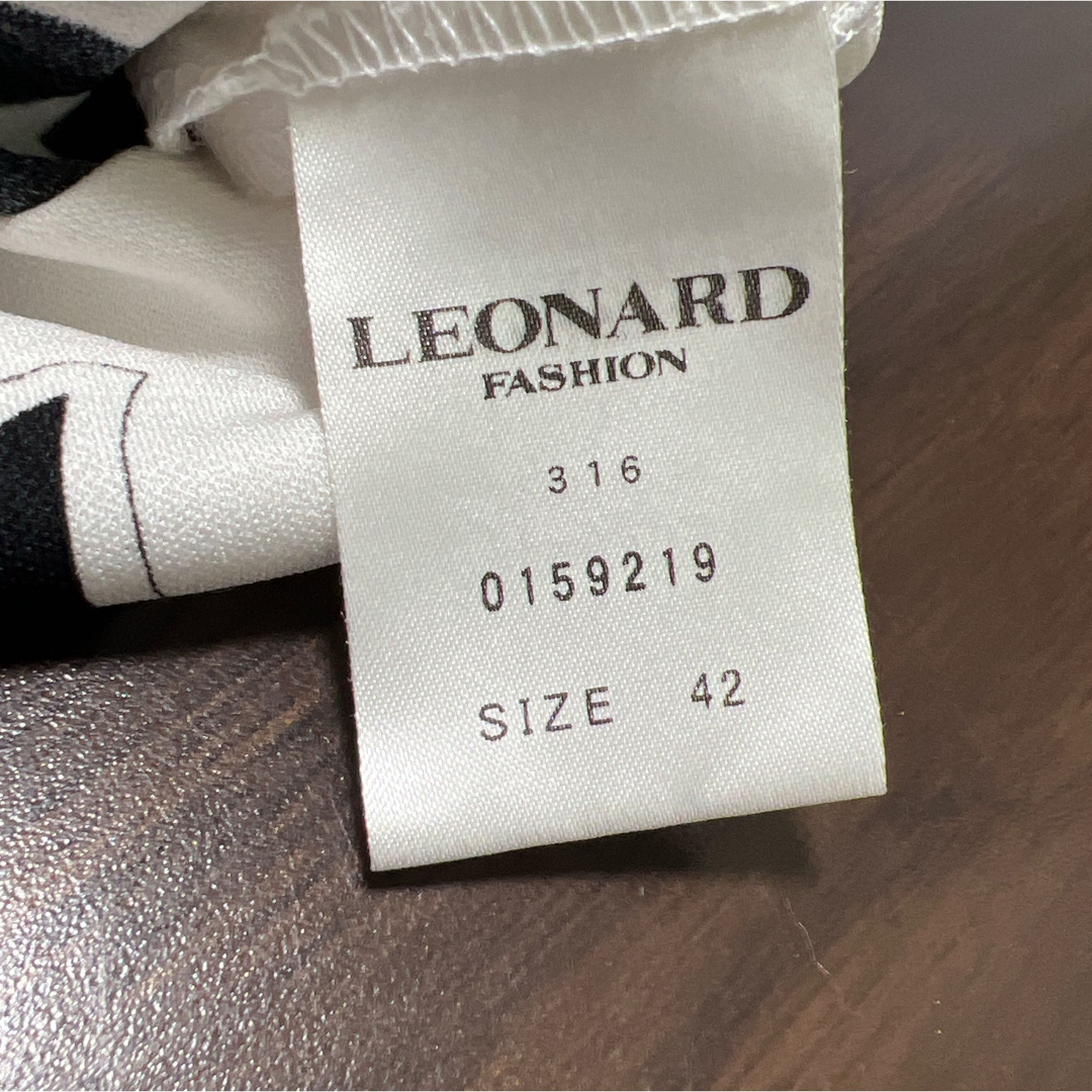 レオナールモノトーンチュニックトップス42.XL.13号LEONARD