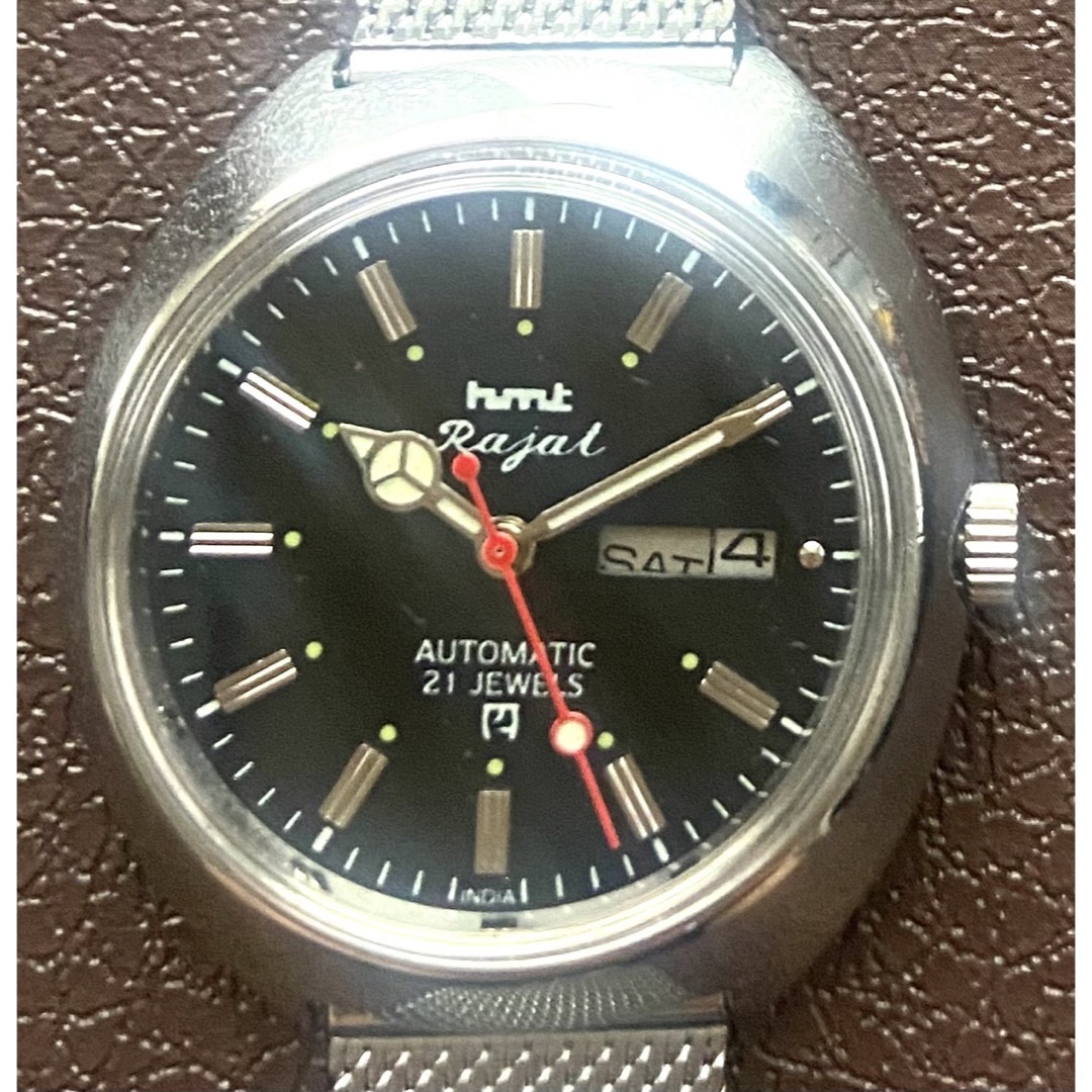 ヴィンテージ メンズ腕時計 Hmt 機械式自動巻き ホワイト オートマチック メンズの時計(腕時計(アナログ))の商品写真