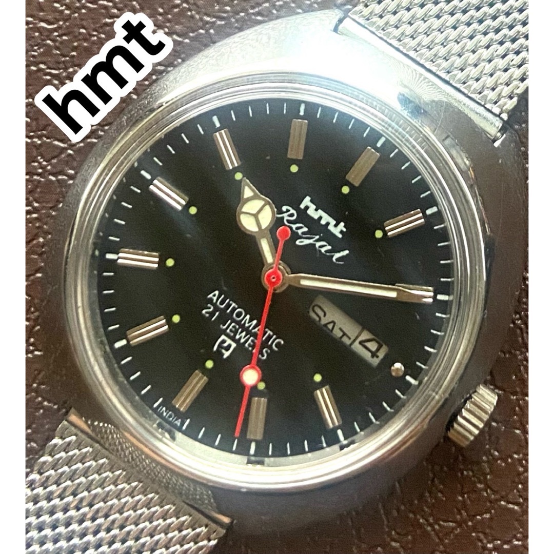 ヴィンテージ メンズ腕時計 Hmt 機械式自動巻き ホワイト オートマチック メンズの時計(腕時計(アナログ))の商品写真