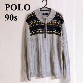 ポロ(POLO（RALPH LAUREN）)のPOLO ポロ　BCS ジップアップ　ニット(ニット/セーター)