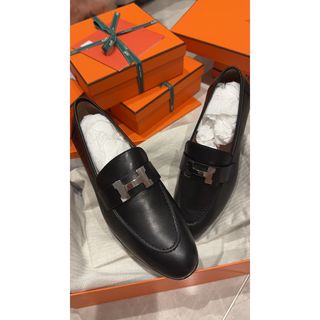 エルメス(Hermes)のHermesエルメス　レディースシューズ38(ローファー/革靴)