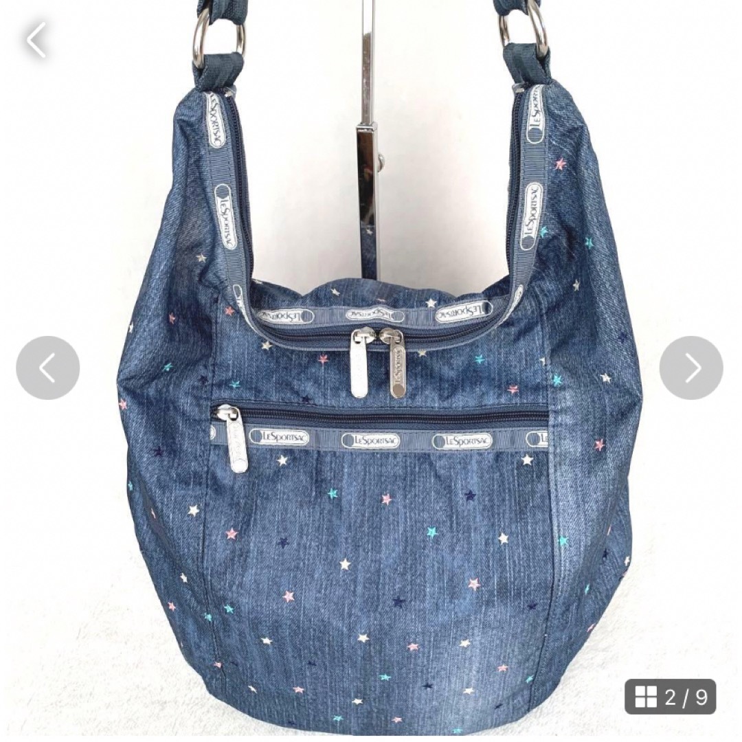 LeSportsac PLAZA限定 DENIM SKYショルダーバッグ星柄ショルダーバッグ