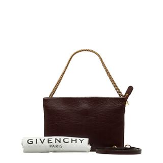 GIVENCHY ショルダーバッグ　ゴールド 金具 レザー ホワイト レア 希少