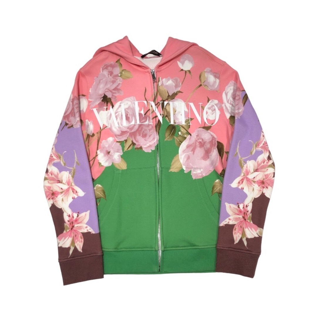 ヴァレンティノ VALENTINO FRYING FLOWERS ジップアップパーカー VB0MF09X6F7 コットン パーカー