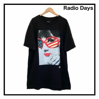 【Radio Days】　Tシャツ　オードリーヘップバーン　半袖　ブラック　XL(Tシャツ/カットソー(半袖/袖なし))