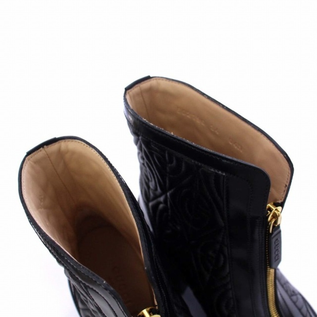 Gucci(グッチ)のグッチ Gランバス ショートブーツ チャンキーヒール ハイヒール レザー レディースの靴/シューズ(ブーツ)の商品写真