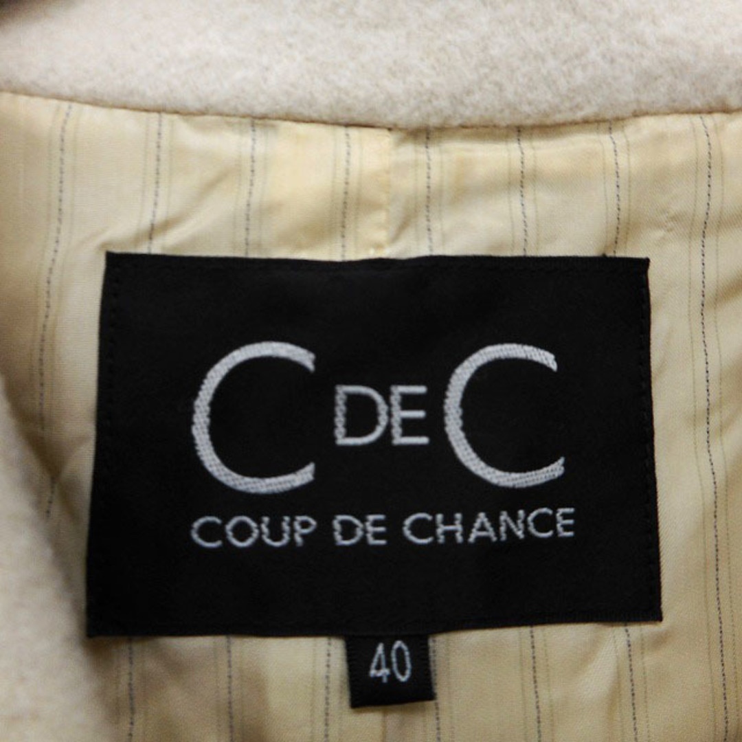 COUP DE CHANCE(クードシャンス)のクードシャンス フード コート アウター ミドル 比翼仕立て カシミヤ混 ウール レディースのジャケット/アウター(その他)の商品写真