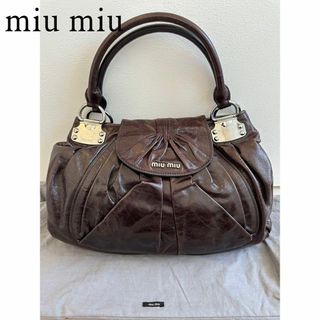 ミュウミュウ(miumiu)のさき様専用★miu miu パテントレザーハンドバッグ(ハンドバッグ)