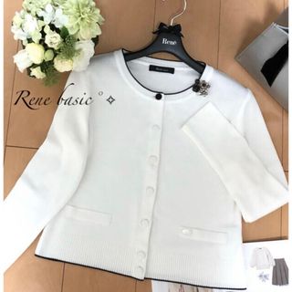 【美品】Rene ルネ ♡ ビジュー付きリブニットトップス 2019年