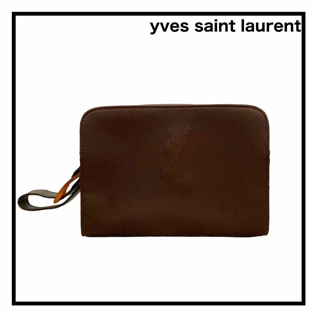 ✨美品✨ Saint Laurent イヴサンローラン ロゴ クラッチバッグ