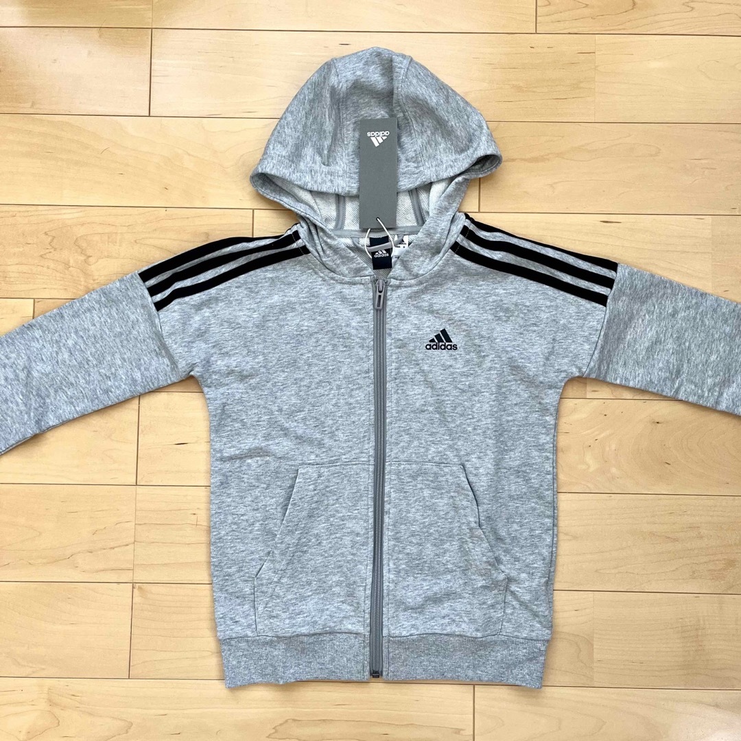 adidas - ジップパーカー アディダス adidas 灰色 キッズ 120cm ☆新品