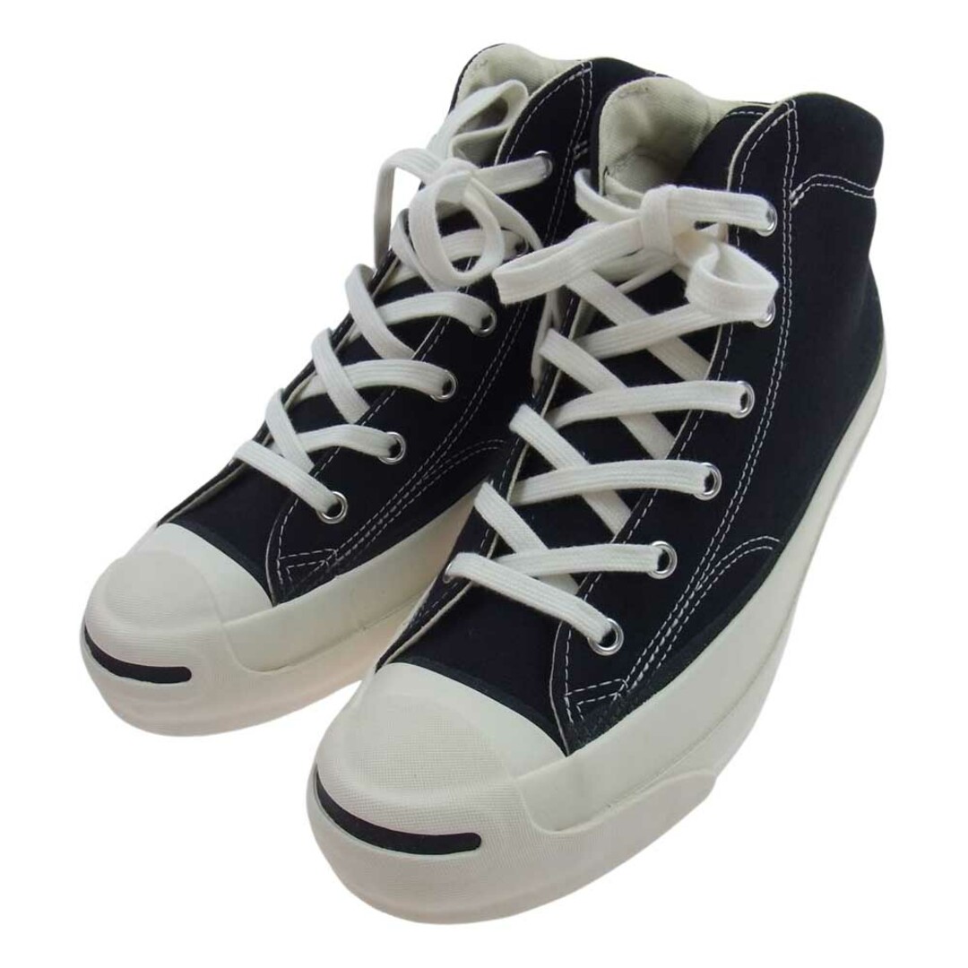 CONVERSE(コンバース)のCONVERSE コンバース スニーカー 1AD673 ADDICT アディクト JACK PURCELL CANVAS MID ジャックパーセル キャンバス ミッドカット スニーカー ホワイト系 ブラック系 24cm【中古】 レディースの靴/シューズ(スニーカー)の商品写真