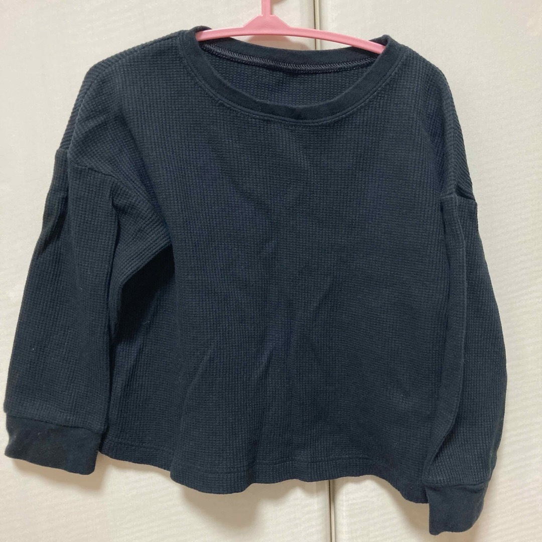 ワッフル生地ロングTシャツ キッズ/ベビー/マタニティのキッズ服女の子用(90cm~)(Tシャツ/カットソー)の商品写真