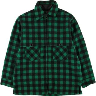 古着 70~年代 JOHNSON バッファローチェック ウールマッキーノ