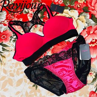 ラヴィジュール(Ravijour)の★Ravijour★ブラショーツ★スポブラ★フルバックサテンパンツ★下着pink(ブラ&ショーツセット)