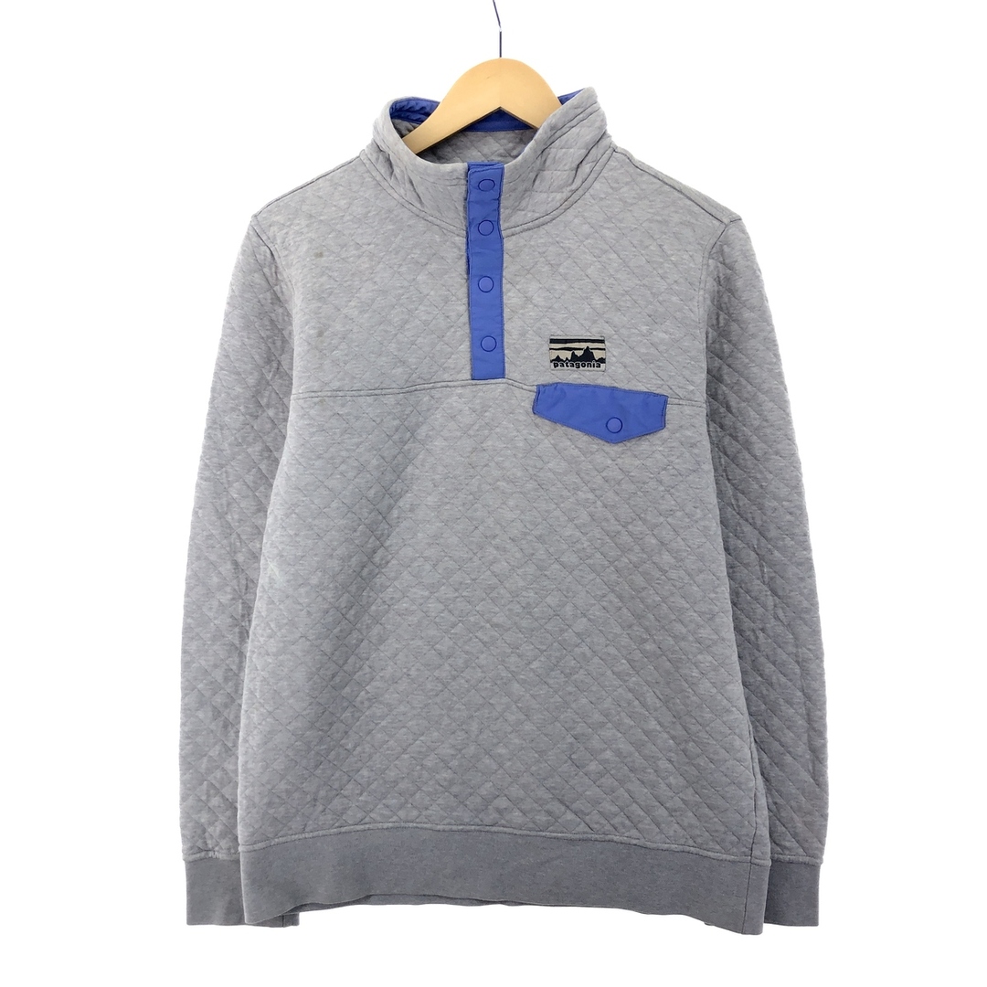 パタゴニア Patagonia ORGANIC COTTON オーガニックコットン キルティング ハーフスナップ スウェットシャツ トレーナー メンズM /eaa388733645cm商品名