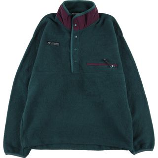 USA 総柄 チャップス ハーフジップ フリース プルオーバー US/XL