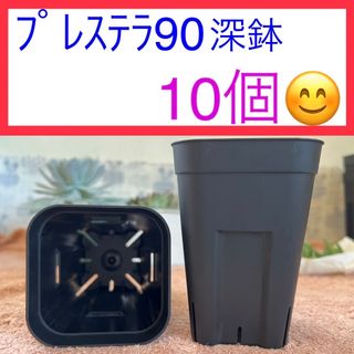 D①④  【プレステラ90 深鉢】ﾌﾞﾗｯｸ 10個セット★(プランター)