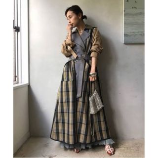 アメリヴィンテージ(Ameri VINTAGE)のAMERI REMOVABLE TRENCH COAT トレンチコート　グレーS(トレンチコート)