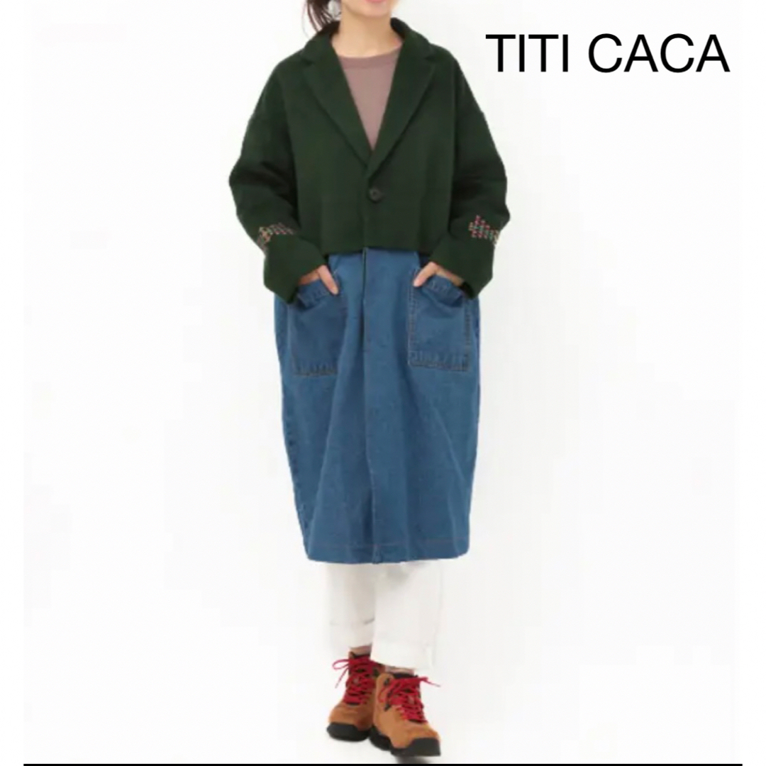 titicaca - 【TITI CACA】デニム切り替えドッキング ロングコート ...
