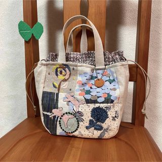 f)ミナペルホネン☆ハンドメイド 夏バッグ(tambourine)