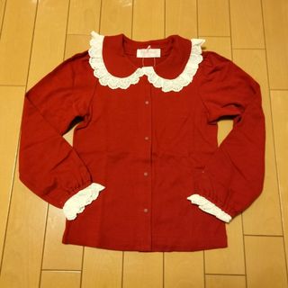 シャーリーテンプル(Shirley Temple)の新品シャーリーテンプル120 阪急限定❤ハートレースカットソーブラウス(Tシャツ/カットソー)