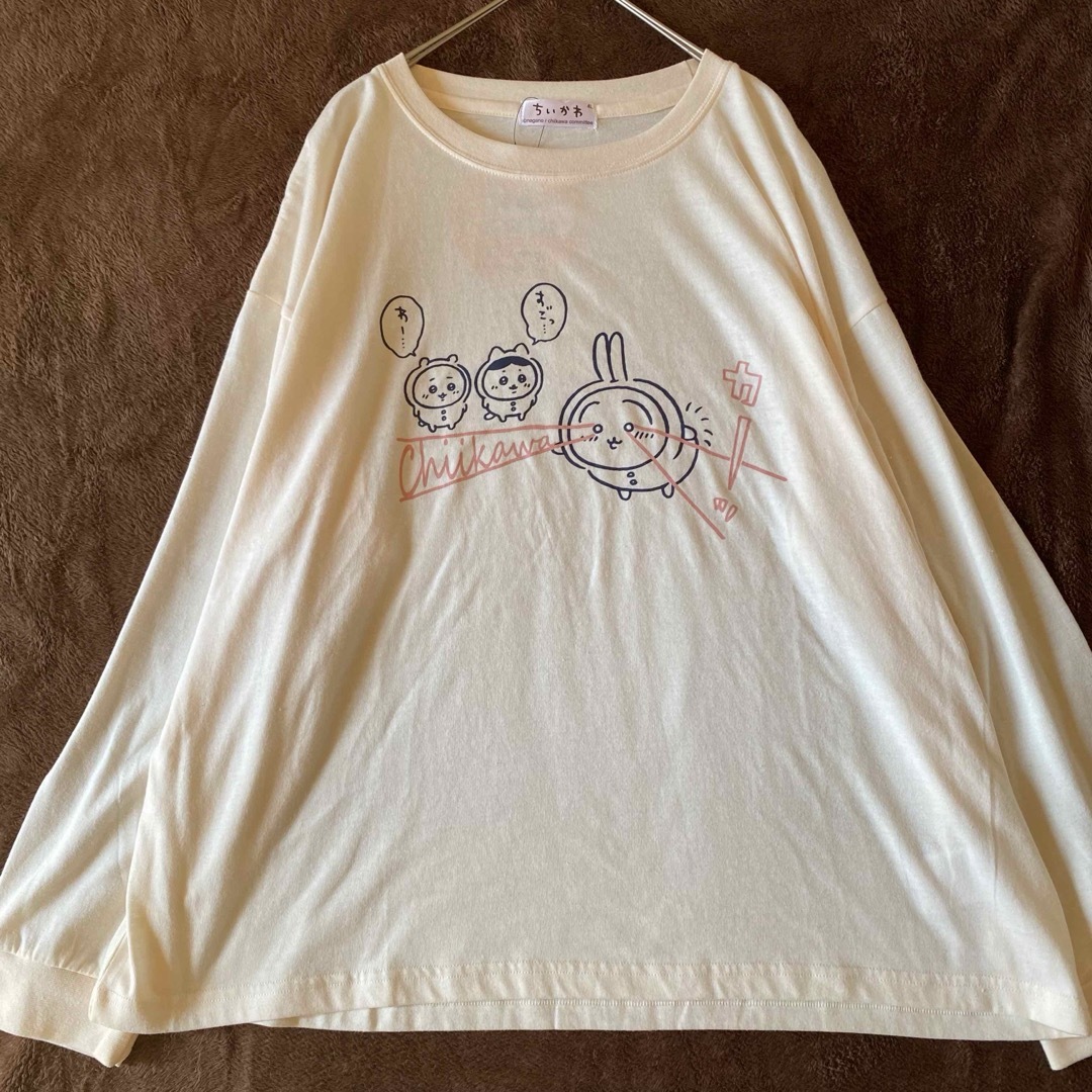 ちいかわ(チイカワ)の新品 大きいサイズ ちいかわ ハチワレ うさぎ 4L 長袖 カットソー Tシャツ レディースのトップス(Tシャツ(長袖/七分))の商品写真