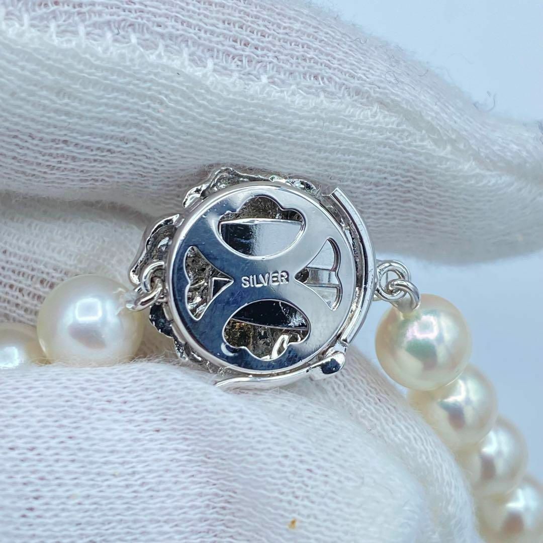 《超美品》　白寳堂　パールネックレス　本真珠　留め具SV925 保証書付き