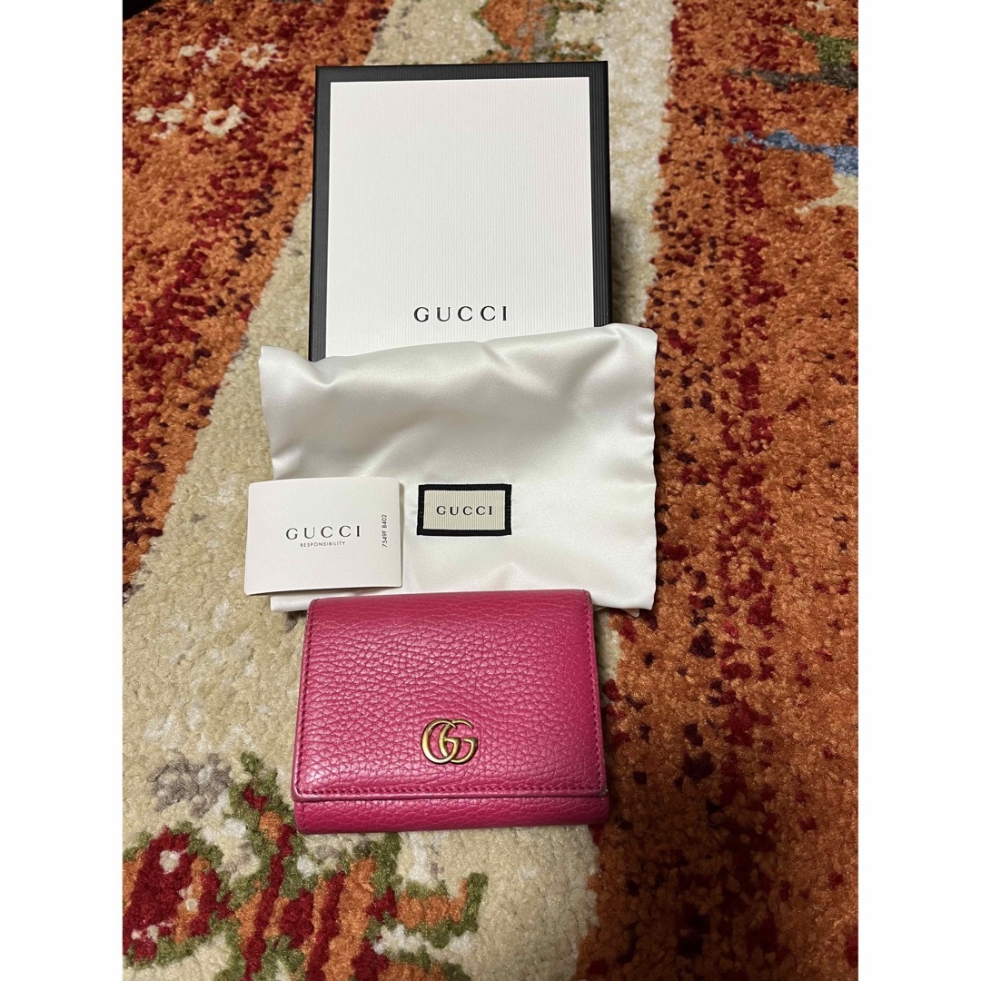 GUCCI グッチ ミニウォレット 三つ折り財布 プチマーモント 財布