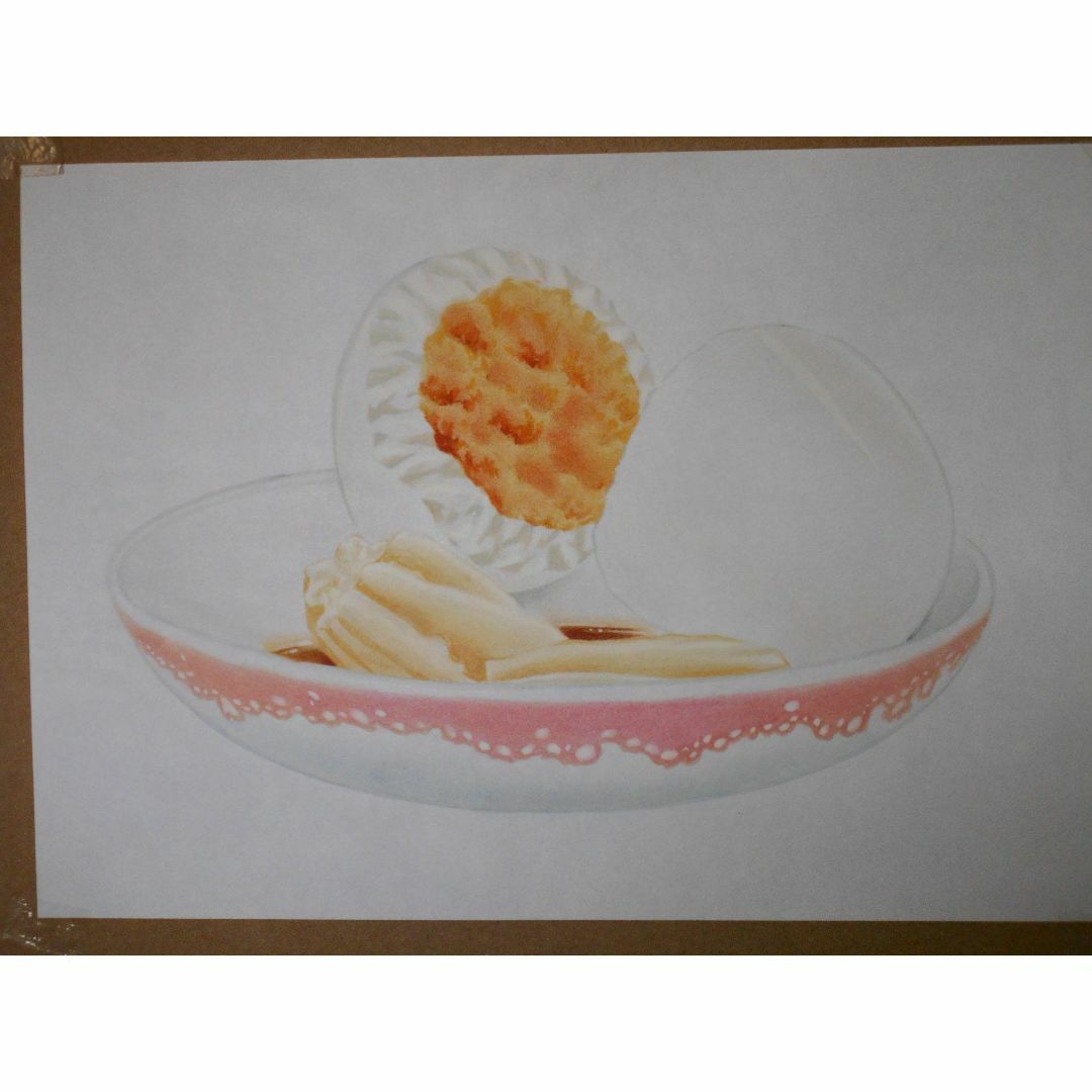 原画　マヨネーズと醬油でゆで卵　A4サイズ