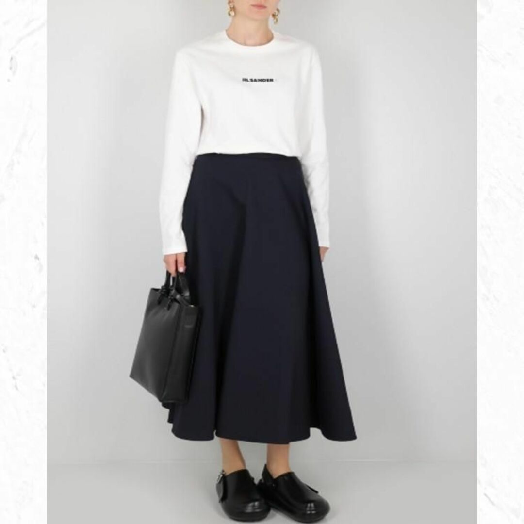 【新品未使用】2023FW JIL SANDER コットン ロゴ ロンT M