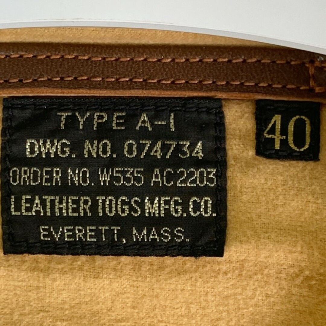 FREEWHEELERS(フリーホイーラーズ)の★FREEWHEELERS フリーホイーラーズ LEATHER TOGS MFG.Co TYPE A-1 ホースハイド フライトジャケット TATANKA BROWN タタンカブラウン size40 メンズのジャケット/アウター(フライトジャケット)の商品写真