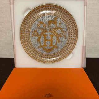 エルメス(Hermes)のエルメス　ヴァンキャトル  ゴールド　タルトプレート　ディナープレート(食器)