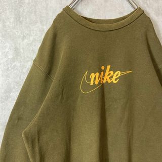 NIKE ナイキ　スウェット　刺繍　グリーン　　レアタグ　オーバーサイズ