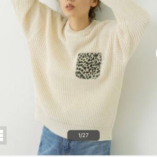 サニーレーベル(Sonny Label)の【美品】Sonny Label ハリスツイードポケットニットプルオーバー(ニット/セーター)