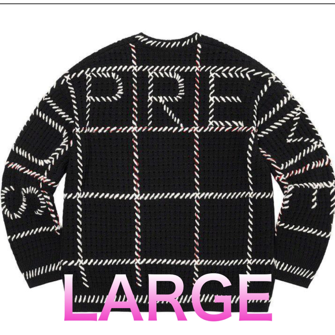 Supreme QUILT STITCH SWEATER LARGE