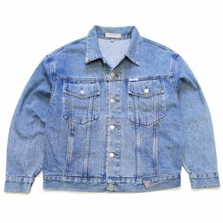 100%COTTONサイズ表記90s USA製 GUESS JEANS ゲス デニムジャケット 4