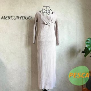 マーキュリーデュオ(MERCURYDUO)の【美品】マーキュリーデュオ　ニットロングワンピース(ロングワンピース/マキシワンピース)