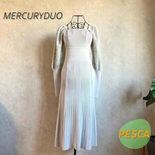 マーキュリーデュオ(MERCURYDUO)の【美品】マーキュリーデュオ　ニットロングワンピース(ロングワンピース/マキシワンピース)