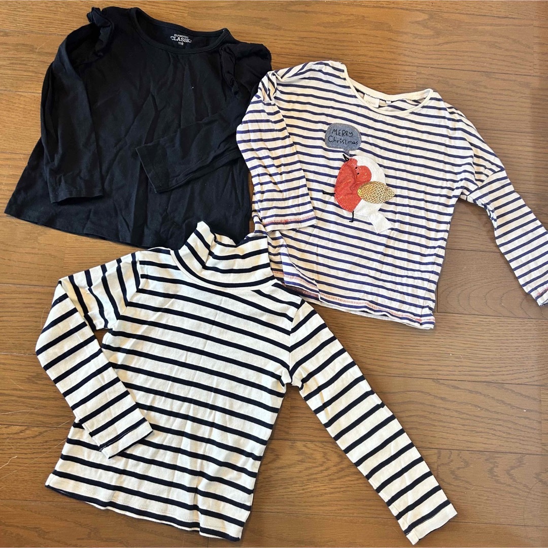 NEXT(ネクスト)の女の子　ロンT3セット　next GAP 110 キッズ/ベビー/マタニティのキッズ服女の子用(90cm~)(Tシャツ/カットソー)の商品写真