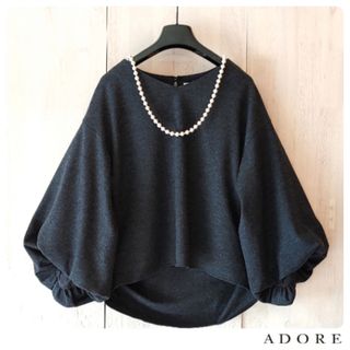 アドーア(ADORE)の◆幻◆ 希少美品 定価3.5万円 ADORE ウールスムース袖バルーンブラウス(ニット/セーター)