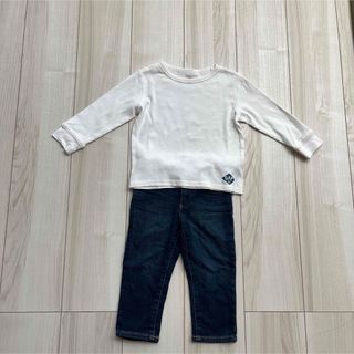 ベビーギャップ(babyGAP)のギャップ　長袖ティーシャツとデニム　セット(パンツ/スパッツ)