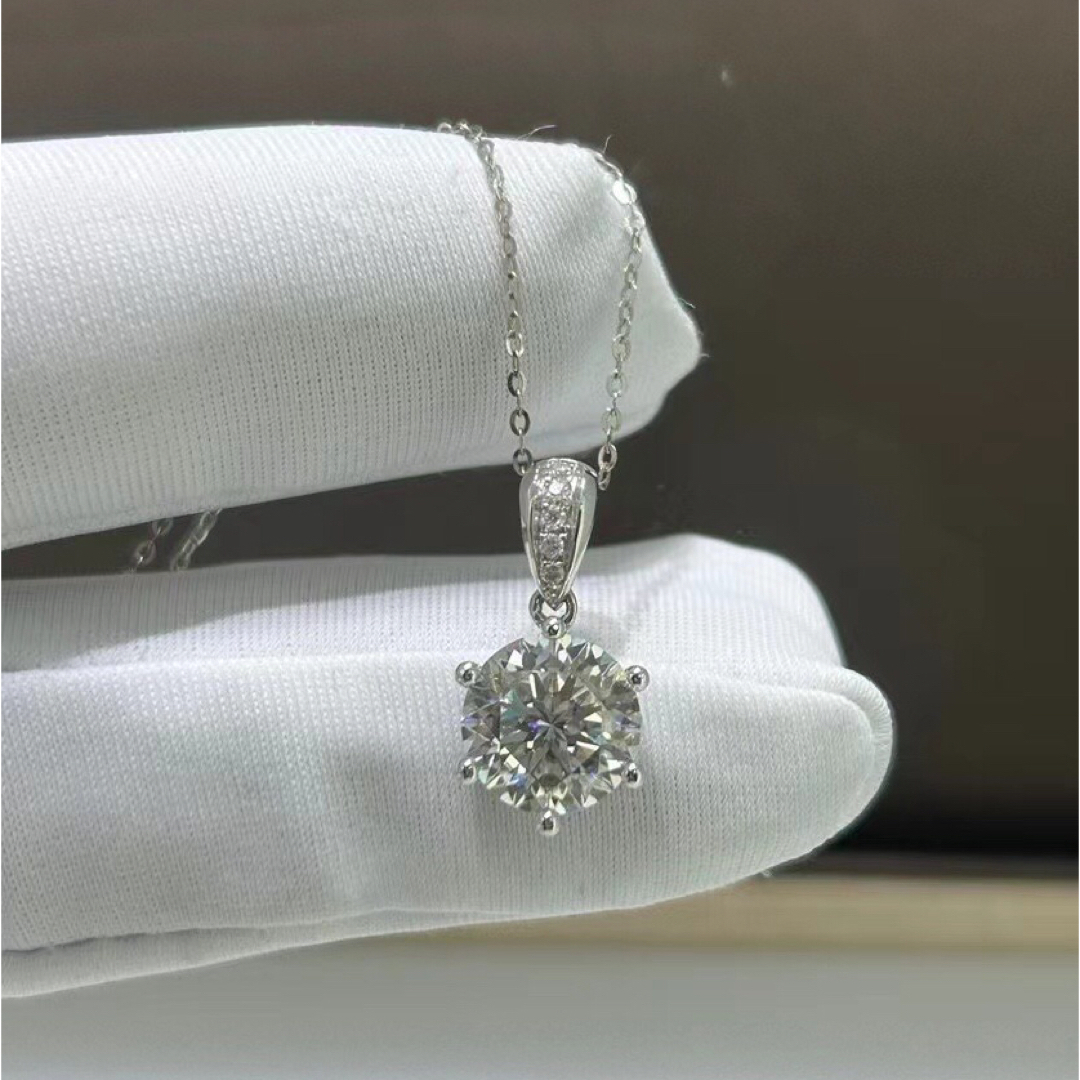 【newカラー】2.0ct ハートモアサナイト  ネックレス　 k18