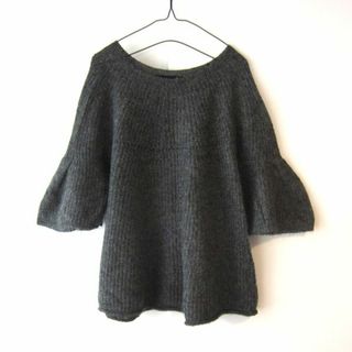 アズノウアズ(AS KNOW AS)の美品　as know as／アズノウアズ　モヘア混　七分袖ニットセーター(ニット/セーター)