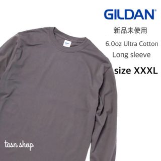 ギルタン(GILDAN)の【ギルダン】新品未使用 ウルトラコットン 無地 長袖Tシャツ チャコール 3XL(Tシャツ/カットソー(七分/長袖))