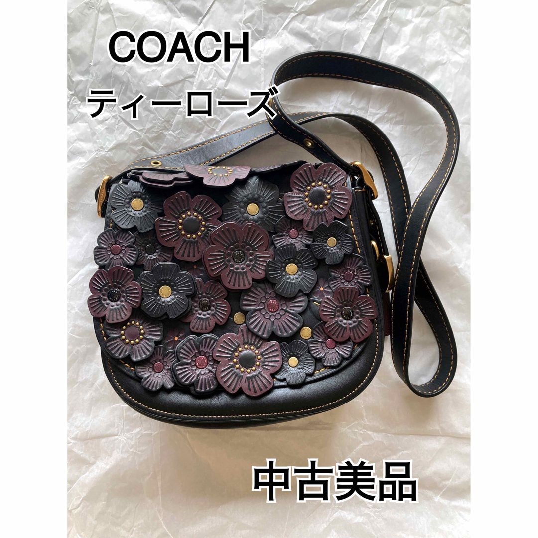 ネット店舗 【美品】【COACH】ティーローズ ショルダーバッグ ギャラン